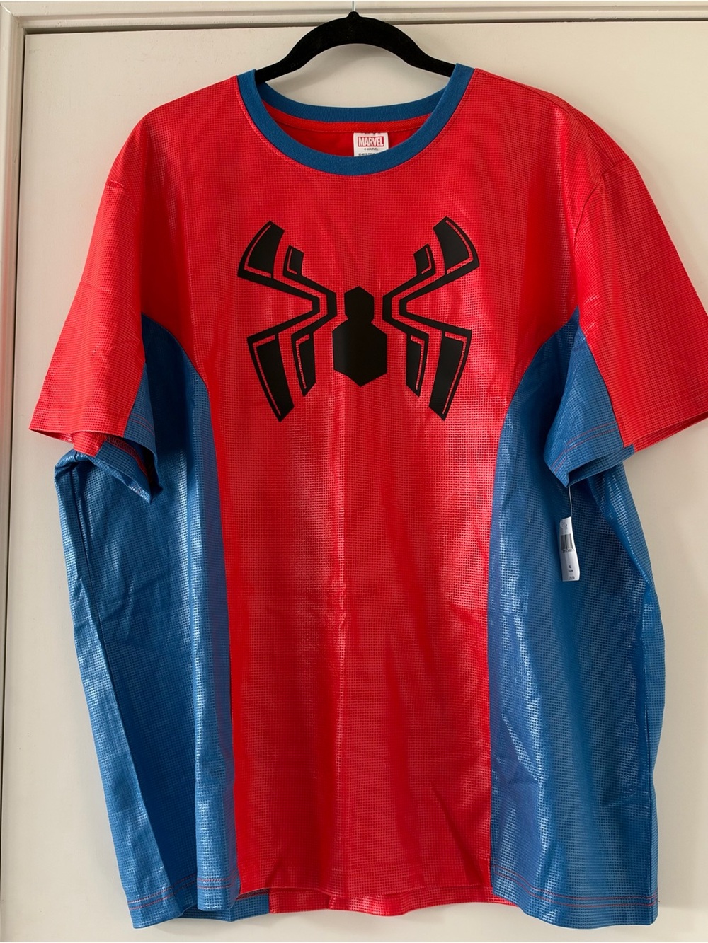 Disney Men’s Marvel Red & Blue Spiderman Graphic Short Sleeve Tee